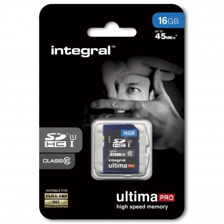 Integral Ultima Pro SD Card 16GB Class 10 Up to 45MB/s