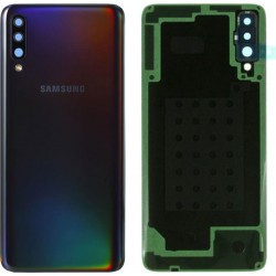 Samsung Galaxy A70 BatteryCover+Camera Lens Black HQ