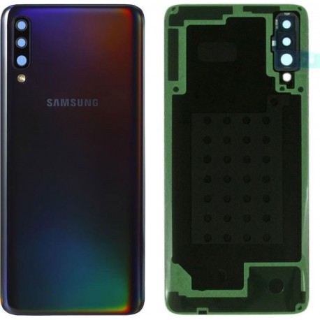 Samsung Galaxy A70 BatteryCover+Camera Lens Black HQ