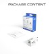 Prio Type-C Wall Adapter 45W PD PPS Fast Charger+QC 3.0 USB A White