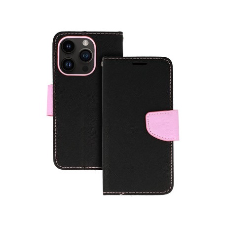 Apple iPhone 12 / 12 Pro Testa Fancy Case Black Pink