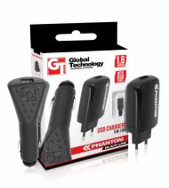 Micro Usb Travel & Car Chargers with Cable 1.6A GT