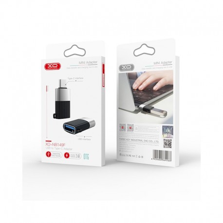 XO NB149F MicroUsb to Type C OTG Adapter Black