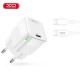 XO CE06 PD Wall Adapter Charger 30W Type + Usb-C/Usb-C Data Cable White