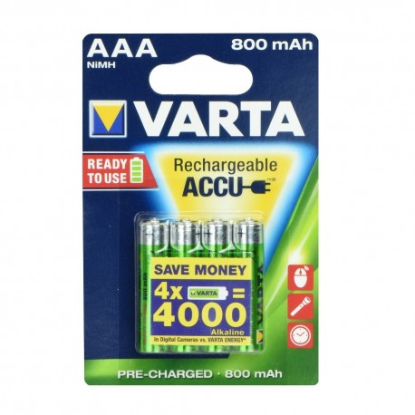 Varta R3/AAA Eπαναφορτιζόμενη Μπαταρία 800mAh (4τεμ.)
