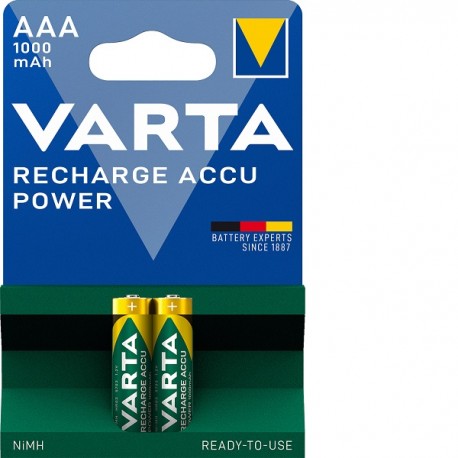 Varta R3/AAA Eπαναφορτιζόμενη Μπαταρία 1000mAh (2τεμ.)