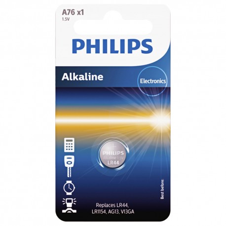 Philips LR44 Lithium Battery 1pc Blister