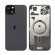 Apple iPhone 15 Plus BackCover with Magsafe+Camera Lens Black GRADE A