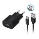 Forever TC-011Usb 2A Wall Adapter Charger+Micro Usb Cable Black