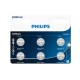 Philips CR2032 Lithium Battery 6pc Blister